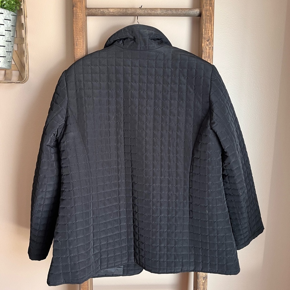 Black Quilted Spring Jacket - Picture 2 of 3
